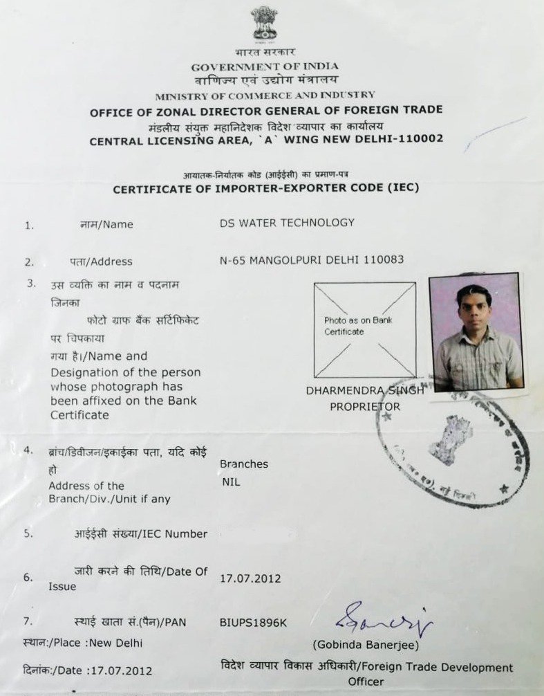 Export Licence